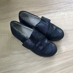 Alegria Lauryn Metallic Blue Leather Shoes Comfort LAU-302 Size 38